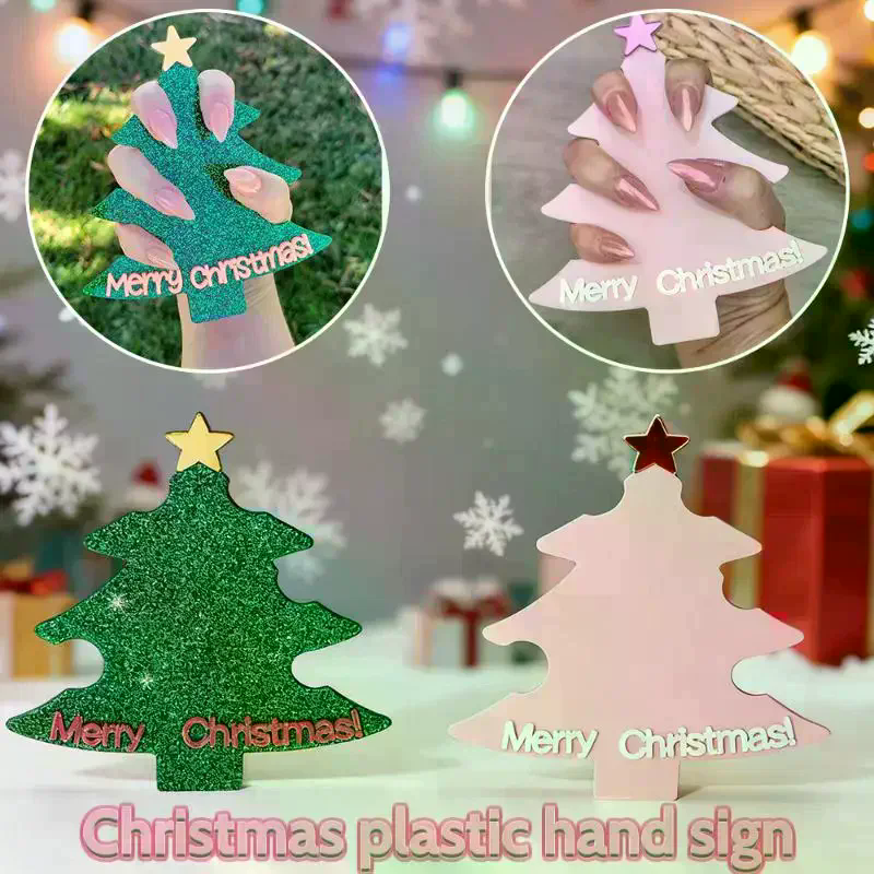 Tech Accessories Board - Christmas Tree Nail Art Display Card