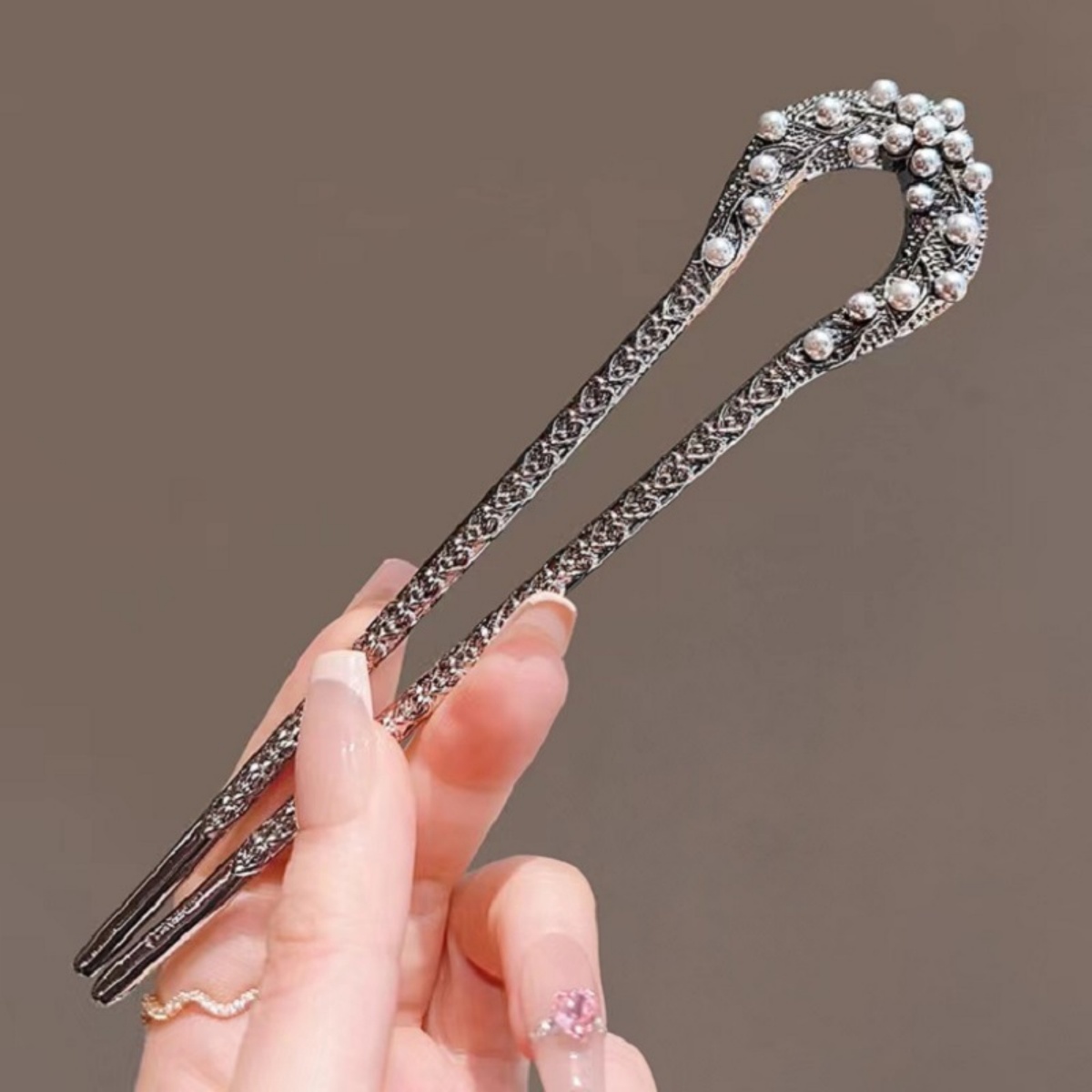 Tech Accessories For Women - New Pearl U Shaped Hairpin For