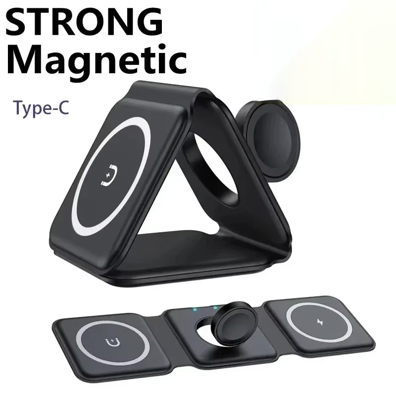 Wireless Charger 3 In 1 - 3 in 1 Magnetic Portable Wireless