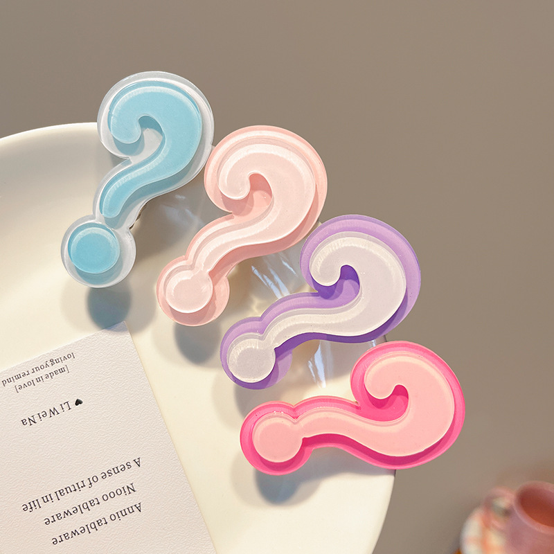 Y2K Tech Accessories - 4Pcs Cute Question Mark Acrylic Hair