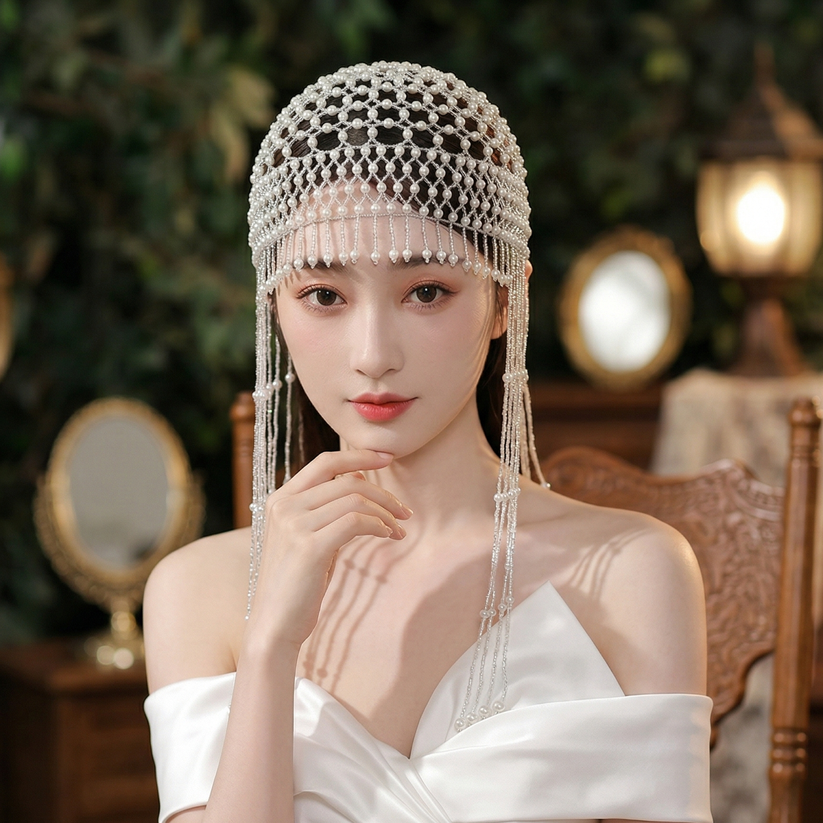 Luxury Pearls Beaded Headwrap  - Tech Hair Accessories のレビューと価格