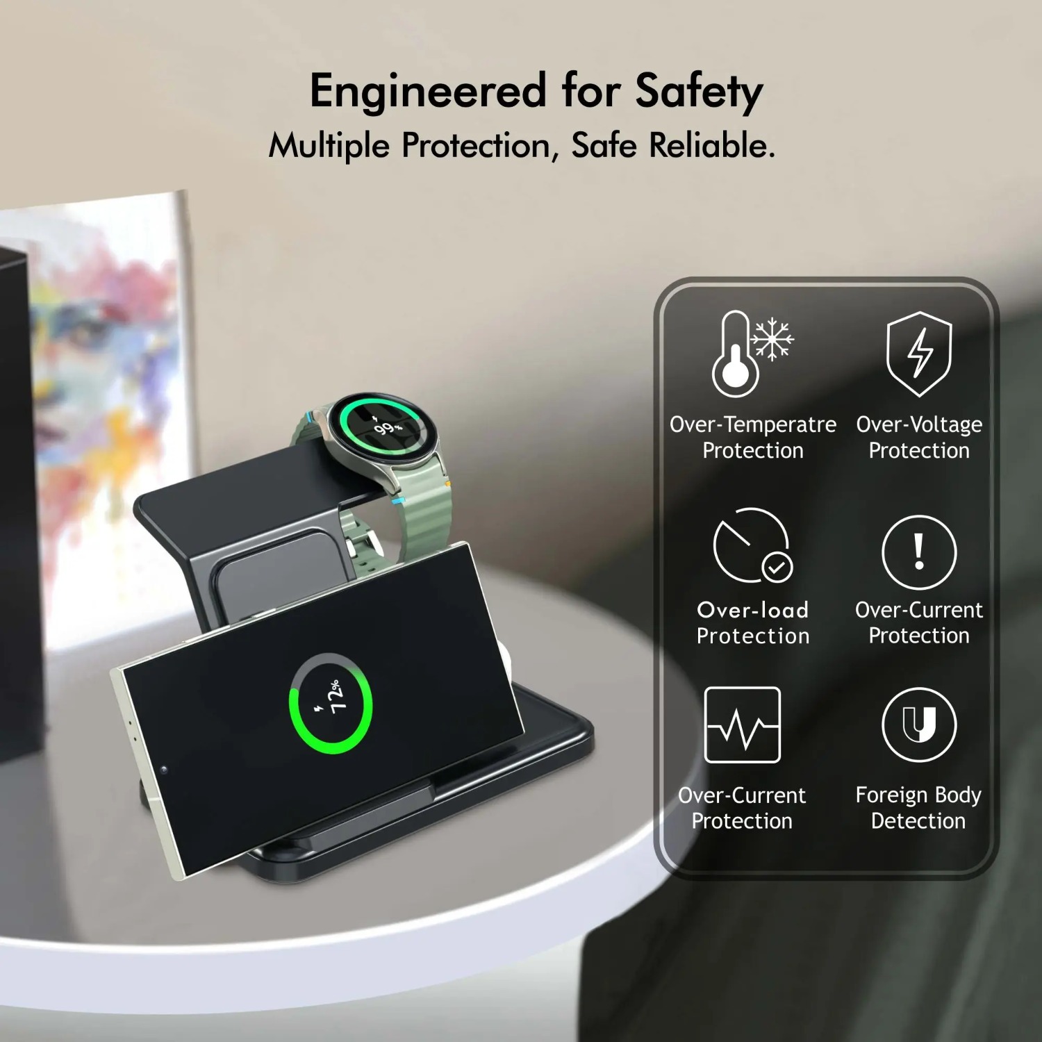 Desktop 3-in-1 Wireless Charge - Wireless Charger 3 In 1 のレビューと価格