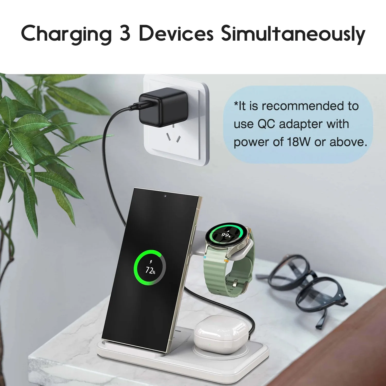 Desktop 3-in-1 Wireless Charge - Wireless Charger 3 In 1 のレビューと価格