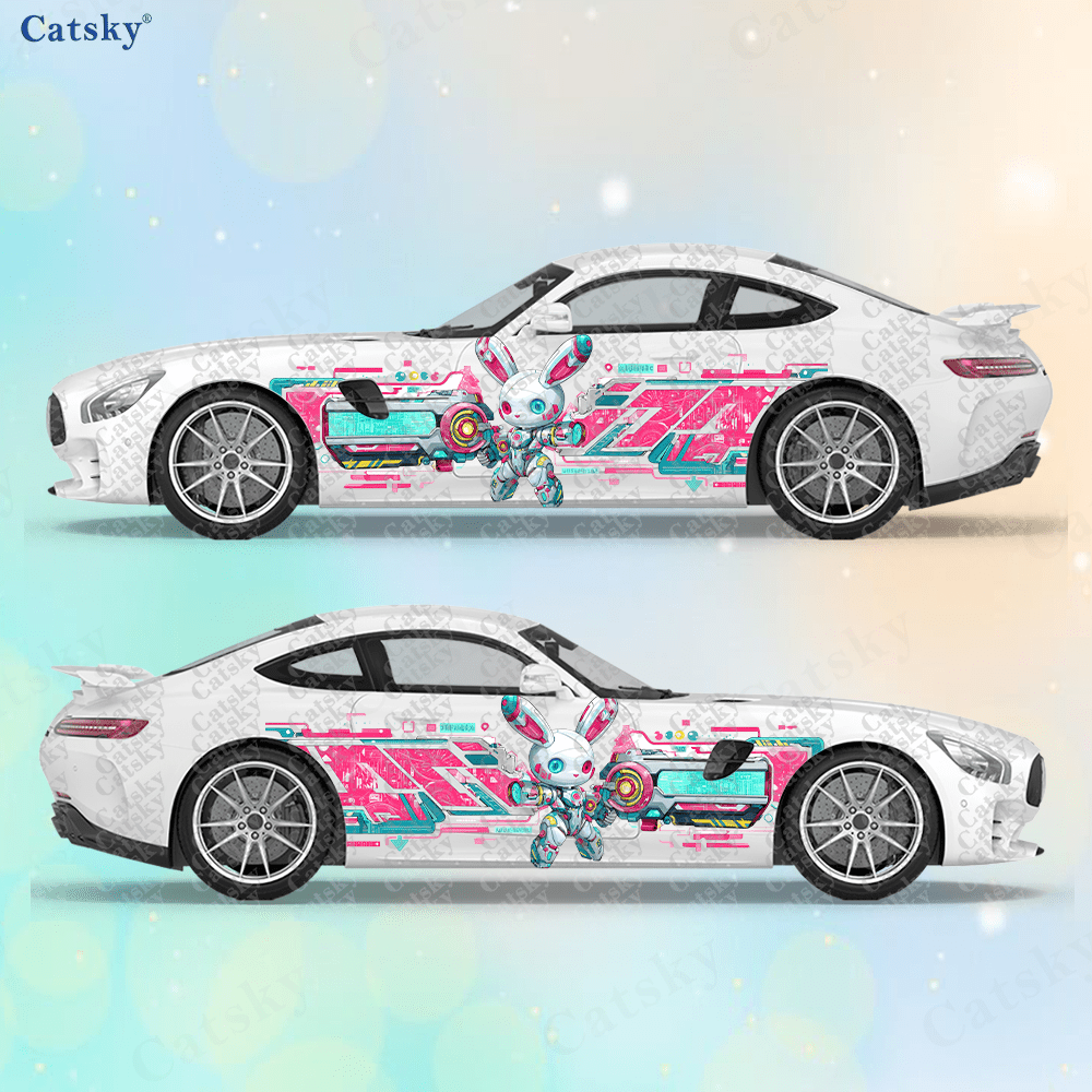 2pcs Cyberpunk Line Tech Bunny - Tech Accessories Gifts のレビューと価格