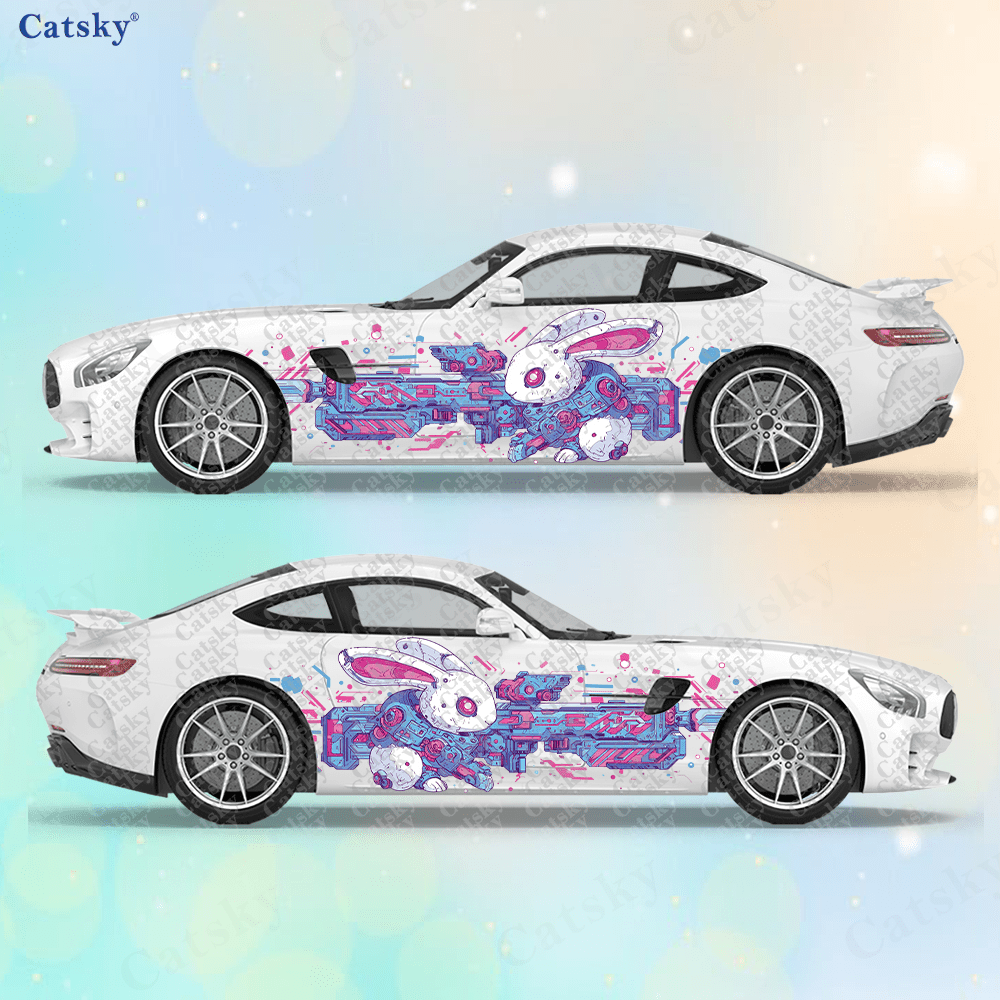 2pcs Cyberpunk Line Tech Bunny - Tech Accessories Gifts のレビューと価格