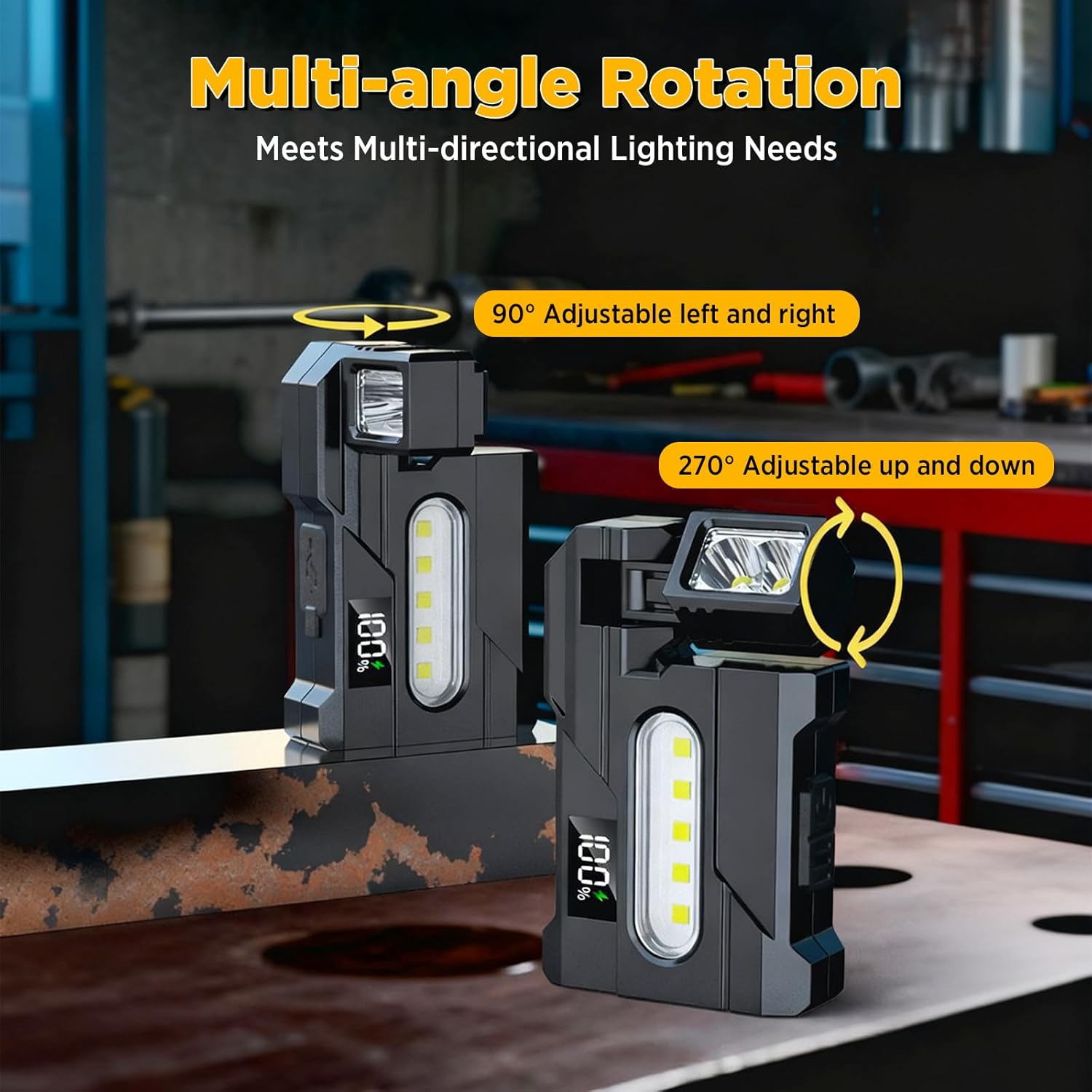 Super Bright 1000LM LED Flashl - Pen Holder Magnetic のレビューと価格
