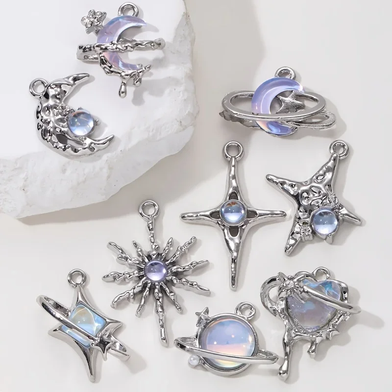 9pcs New Star Moon Enamel Char - Y2K Tech Accessories のレビューと価格