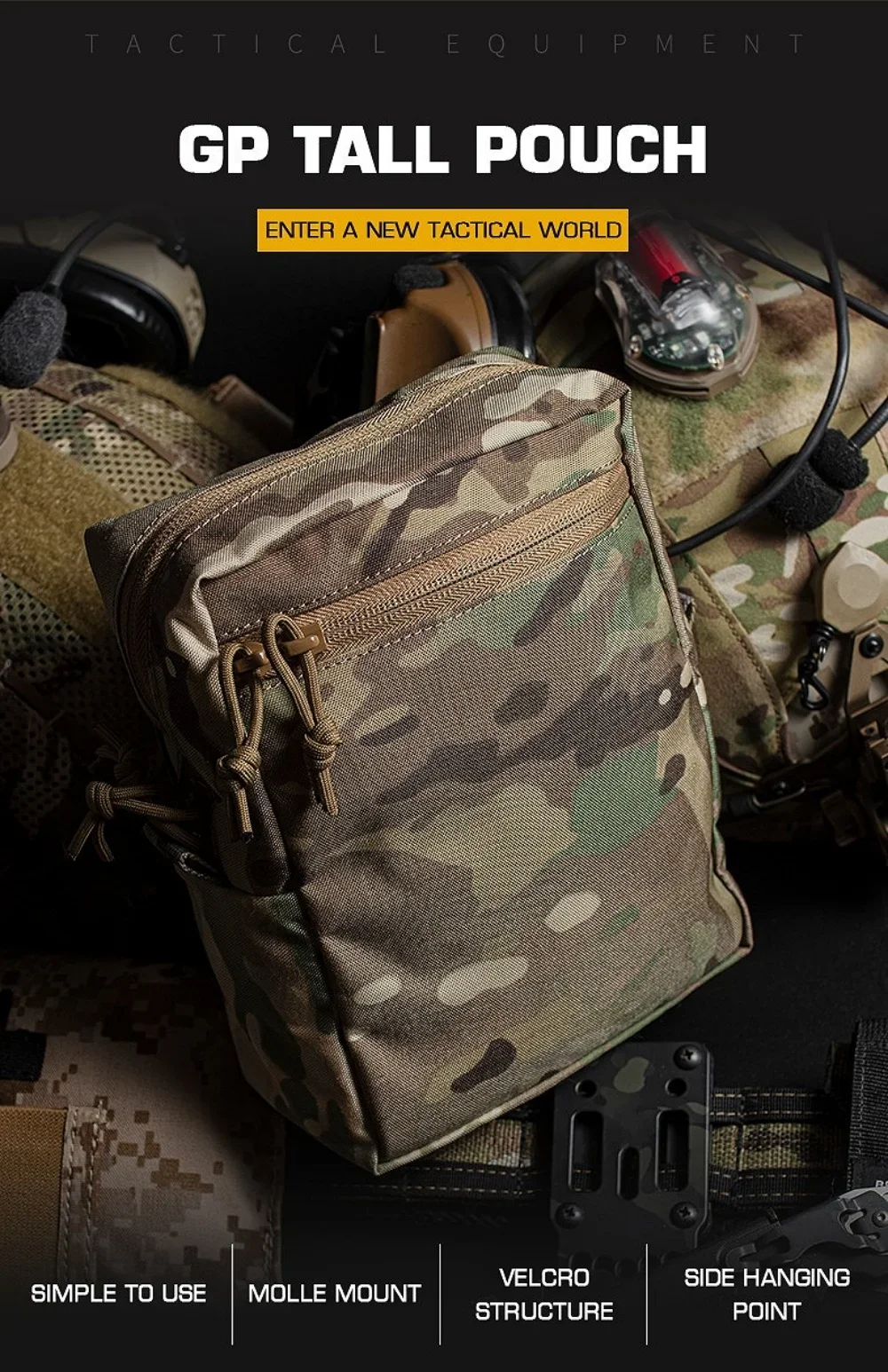 GP Tactical MOLLE  Pouch Tall  - Tech Accessories Pouch のレビューと価格