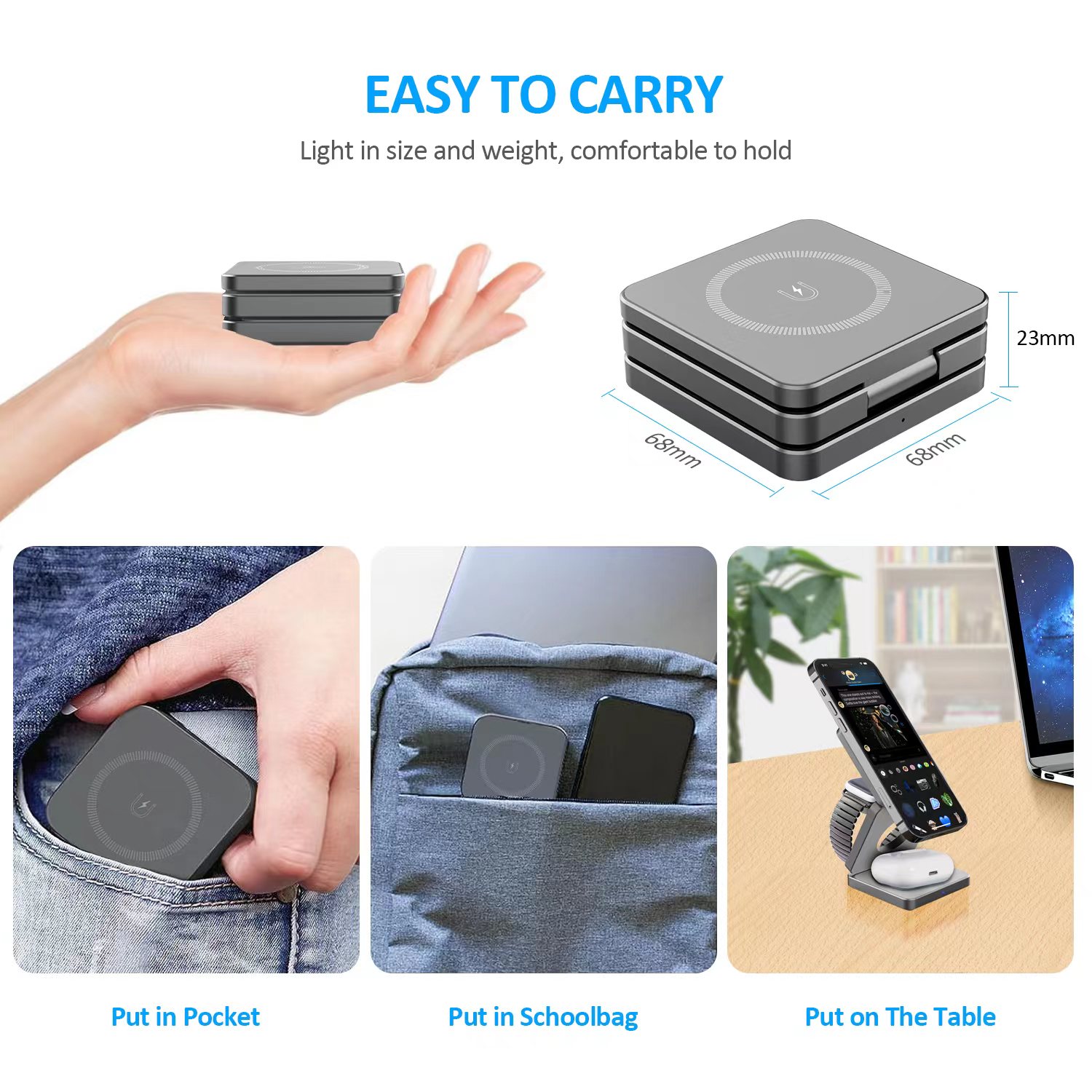 15W 3 in 1 Magnetic Wireless C - Wireless Charger 3 In 1 のレビューと価格