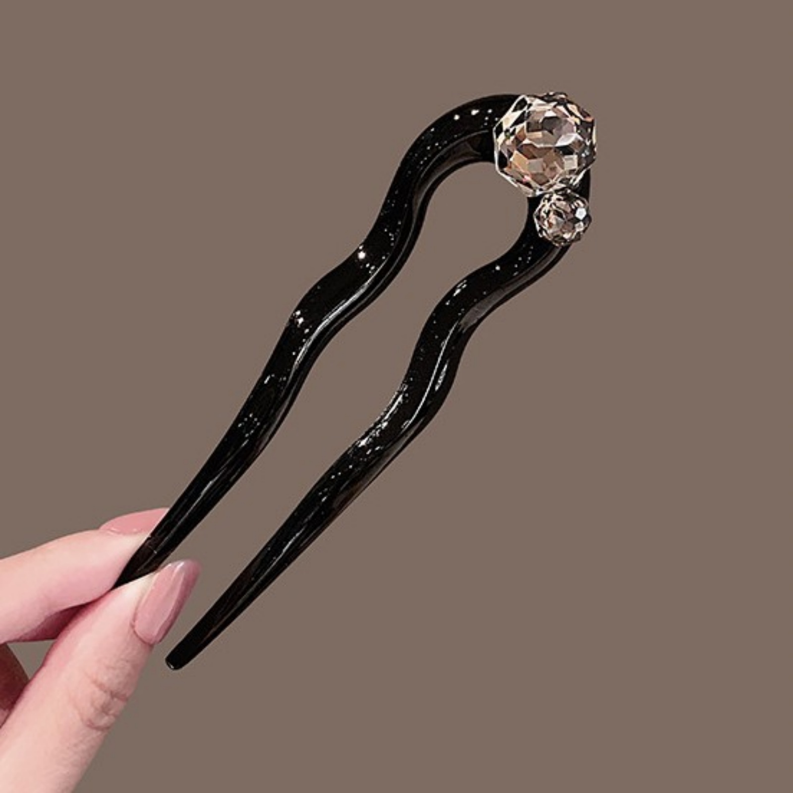 1PC Crystal Hair Fork,Black El - Tech Accessories For Women のレビューと価格