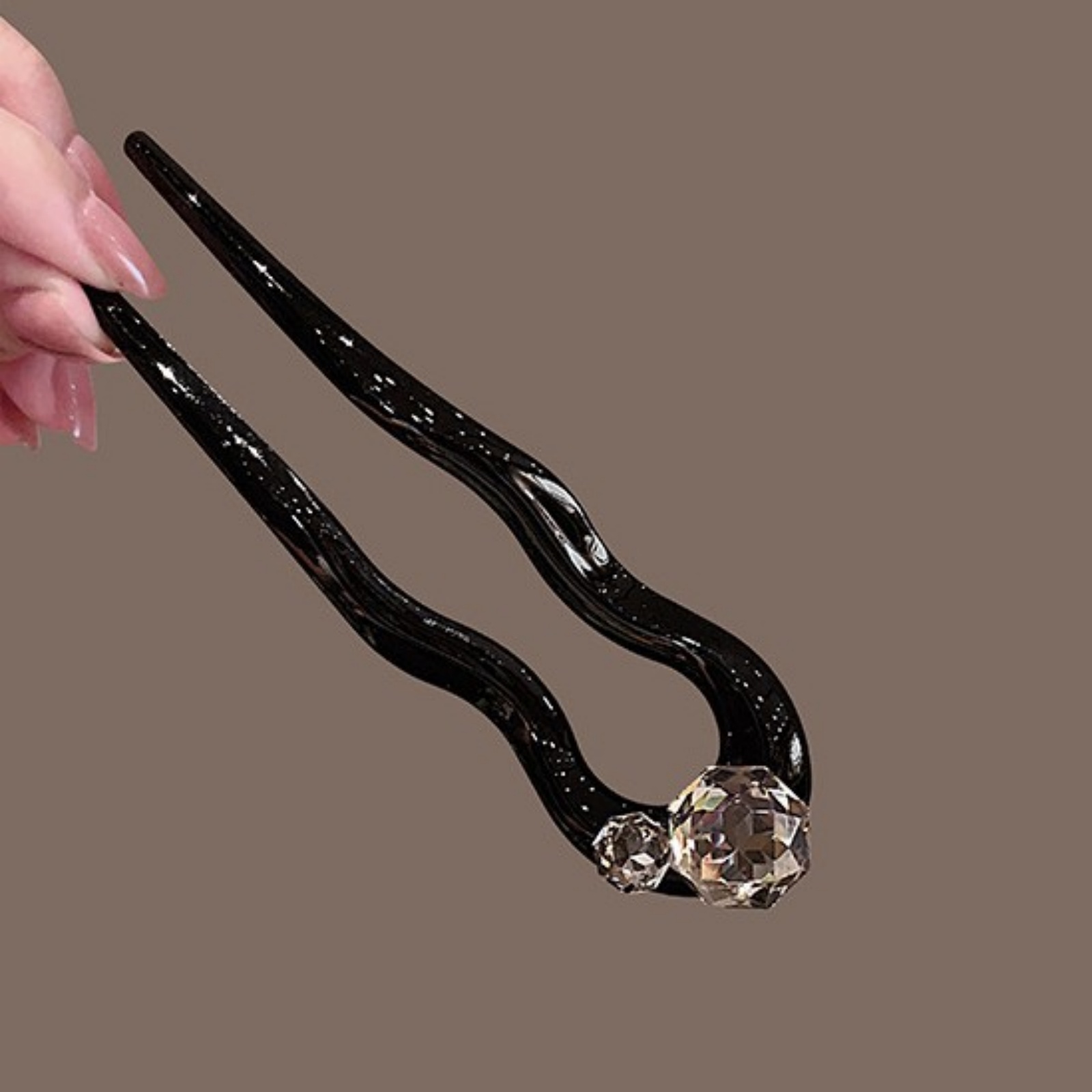 1PC Crystal Hair Fork,Black El - Tech Accessories For Women のレビューと価格