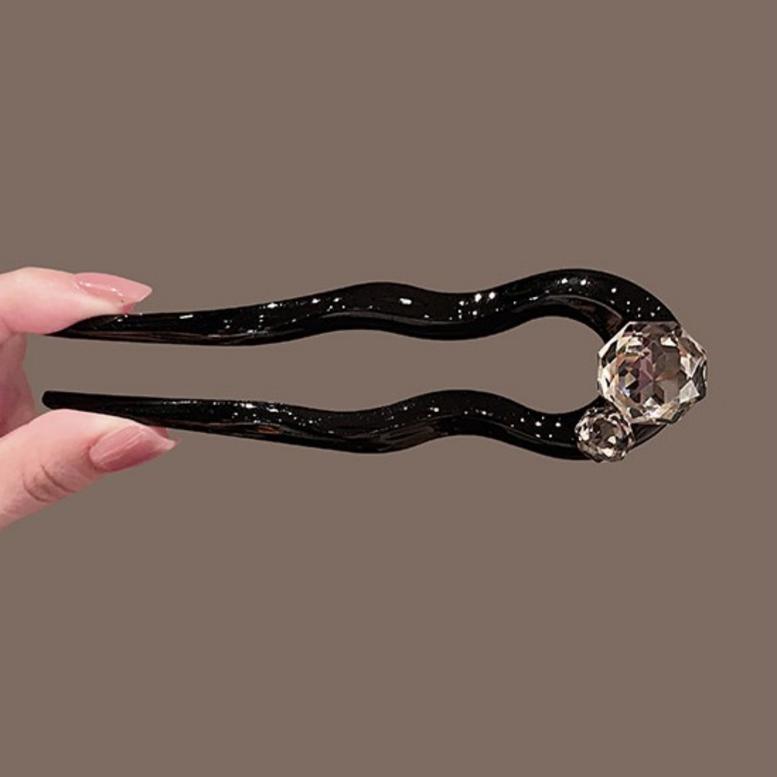 1PC Crystal Hair Fork,Black El - Tech Accessories For Women のレビューと価格