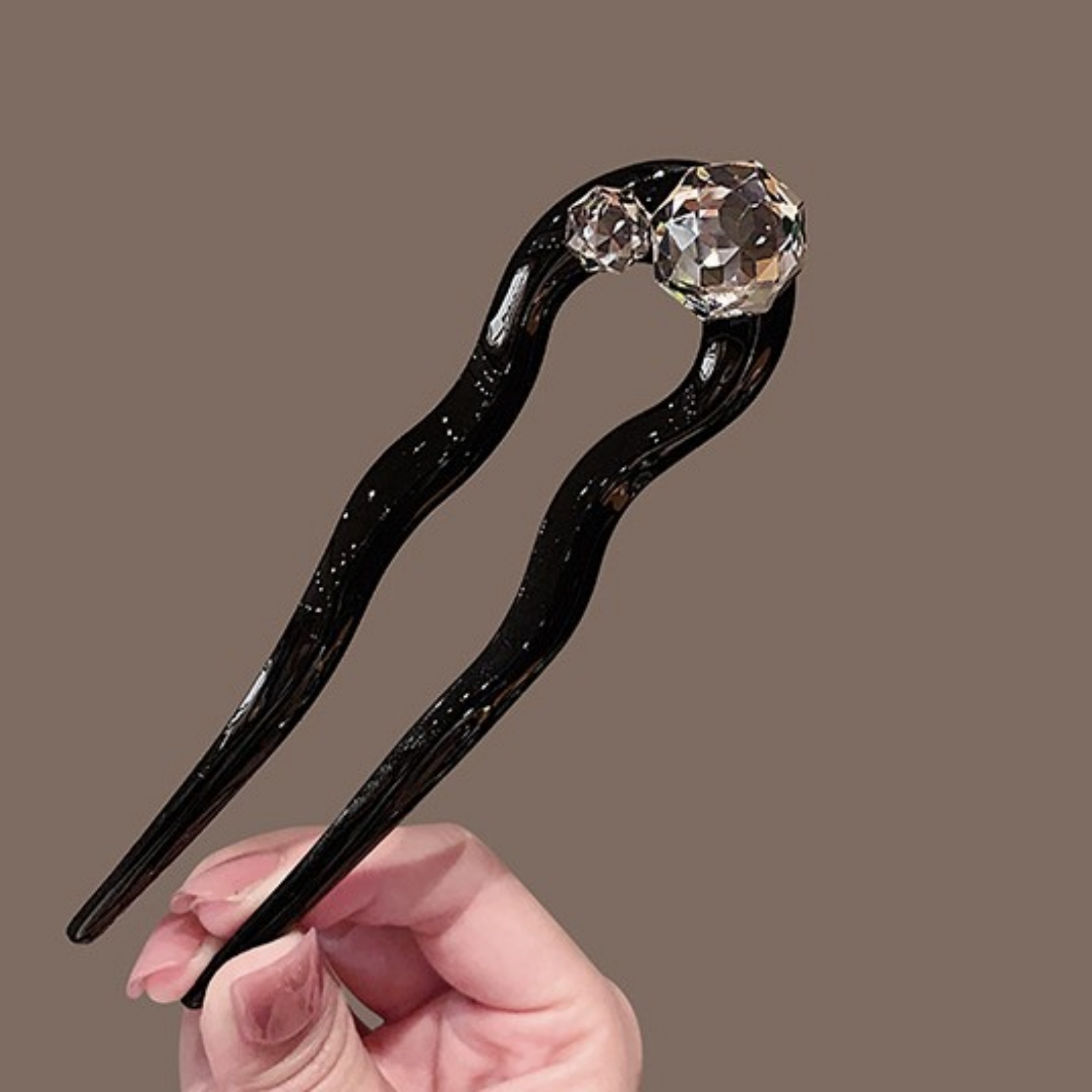 1PC Crystal Hair Fork,Black El - Tech Accessories For Women のレビューと価格