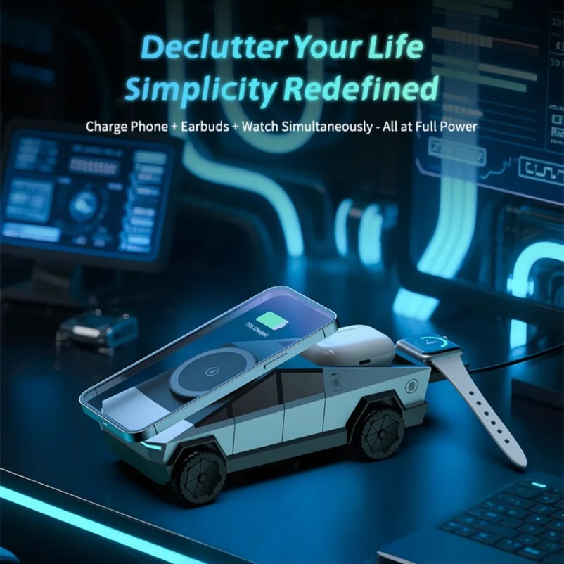 VIKEFON Desk Car Magnetic 3-in - Wireless Charger 3 In 1 のレビューと価格