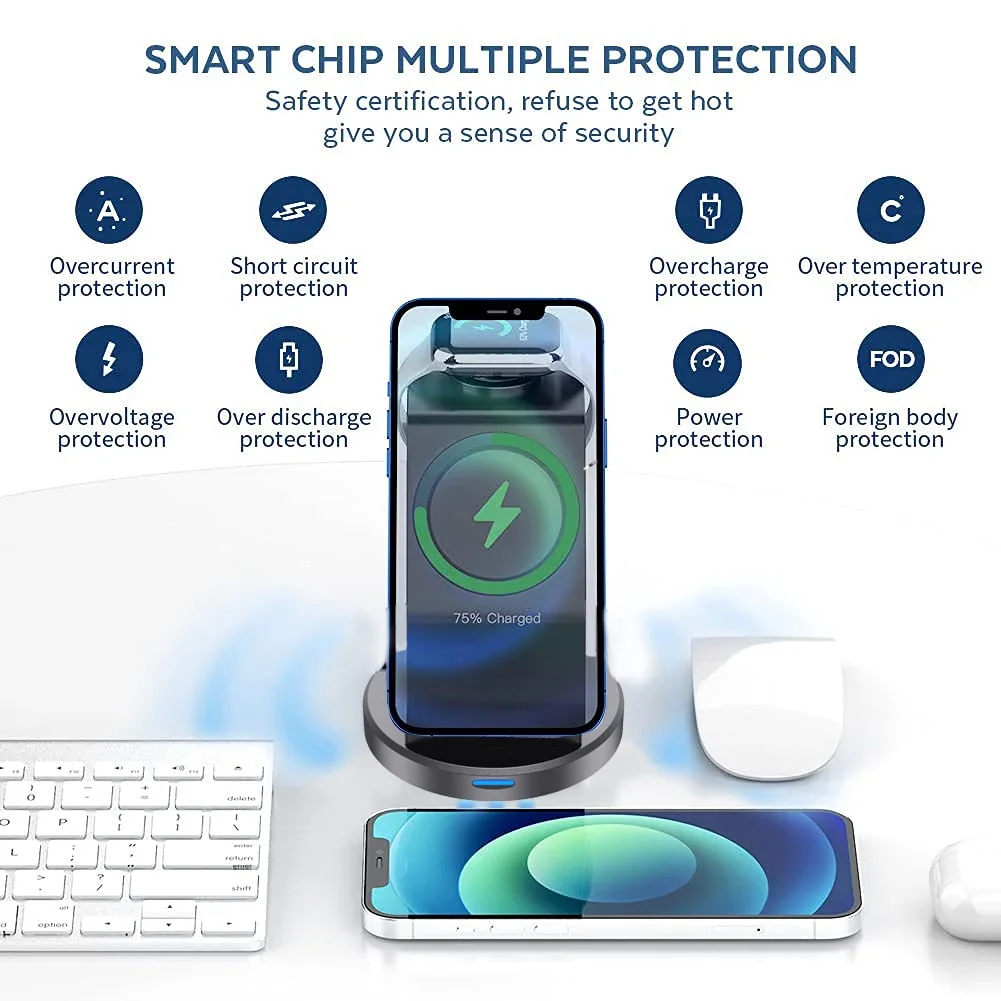 3 In 1 Magnetic Wireless Charg - Wireless Charger 3 In 1 のレビューと価格