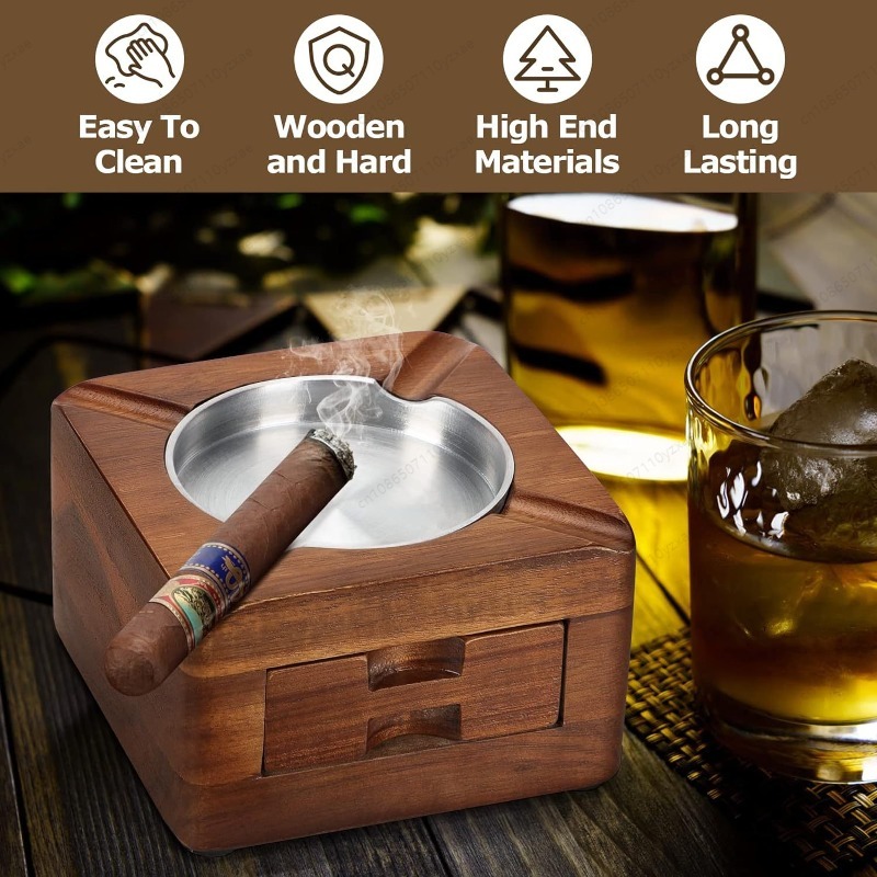 Wooden Cigar Ashtray with Phon - Tech Accessories Tablet のレビューと価格