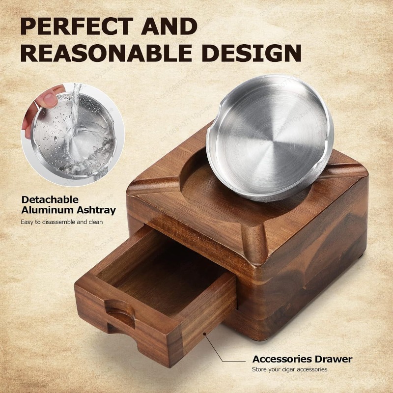 Wooden Cigar Ashtray with Phon - Tech Accessories Tablet のレビューと価格