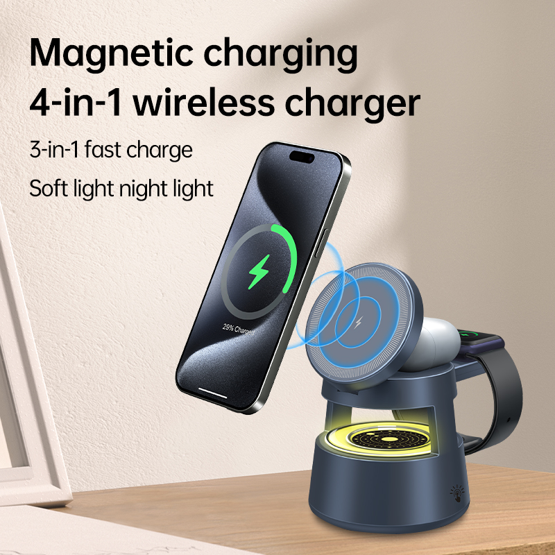 4-in-1 Wireless Charger Statio - Wireless Charger 3 In 1 のレビューと価格