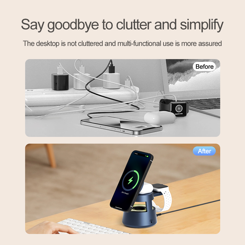 4-in-1 Wireless Charger Statio - Wireless Charger 3 In 1 のレビューと価格