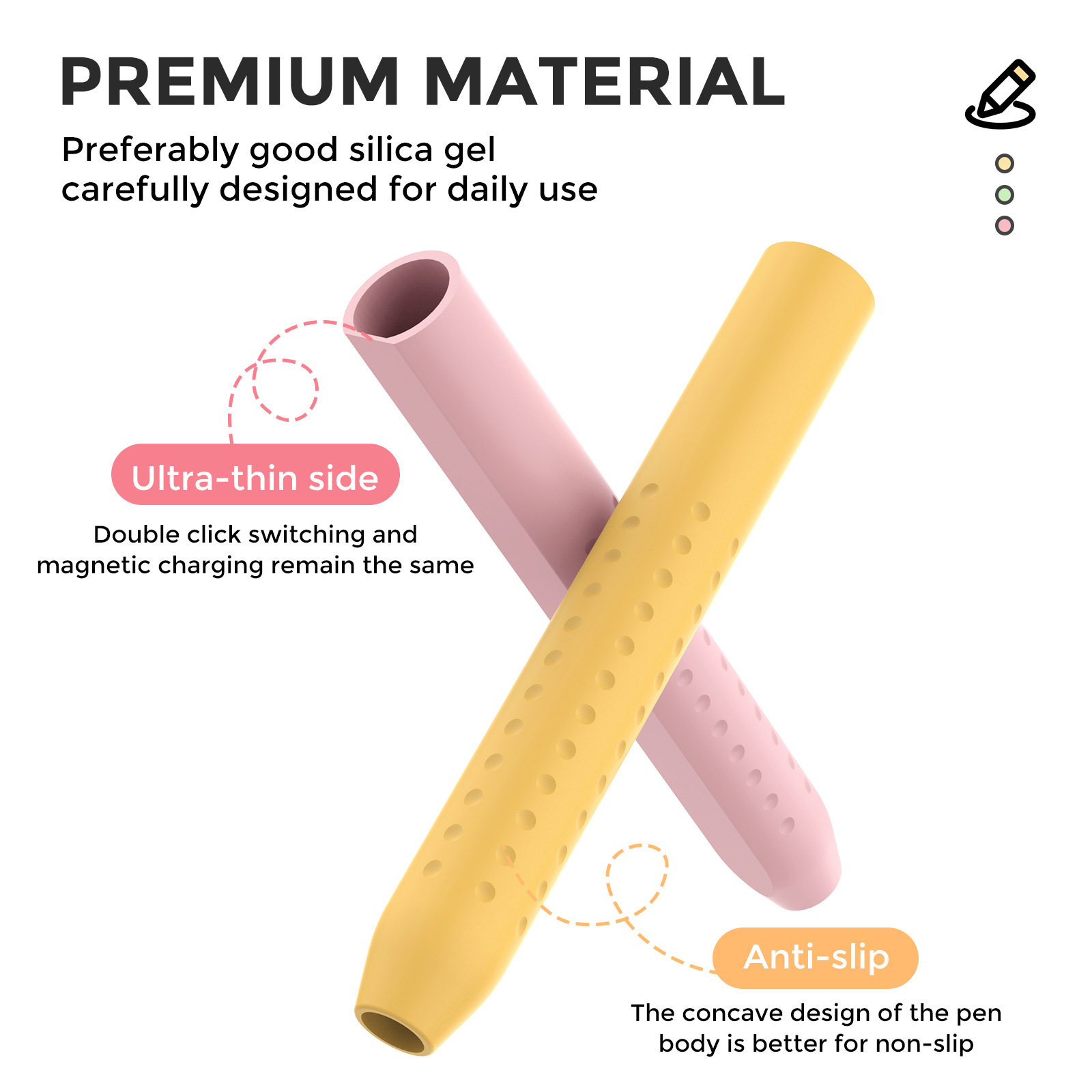 1PC Stylus Cover for Apple Pen - Pen Holder Magnetic のレビューと価格