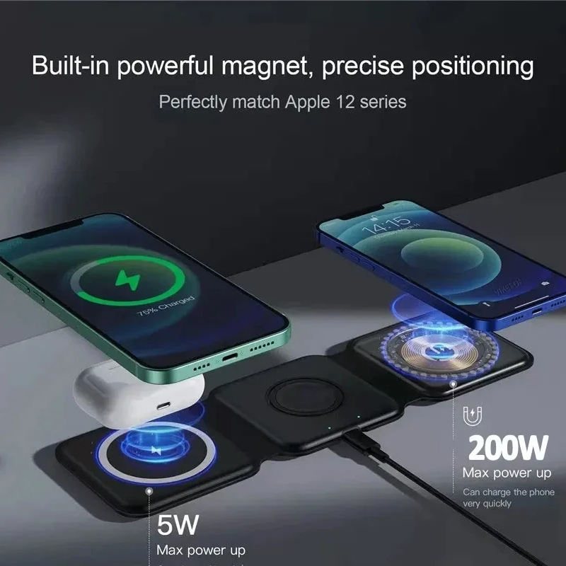 3 In 1 Magnetic Portable Wirel - Wireless Charger 3 In 1 のレビューと価格