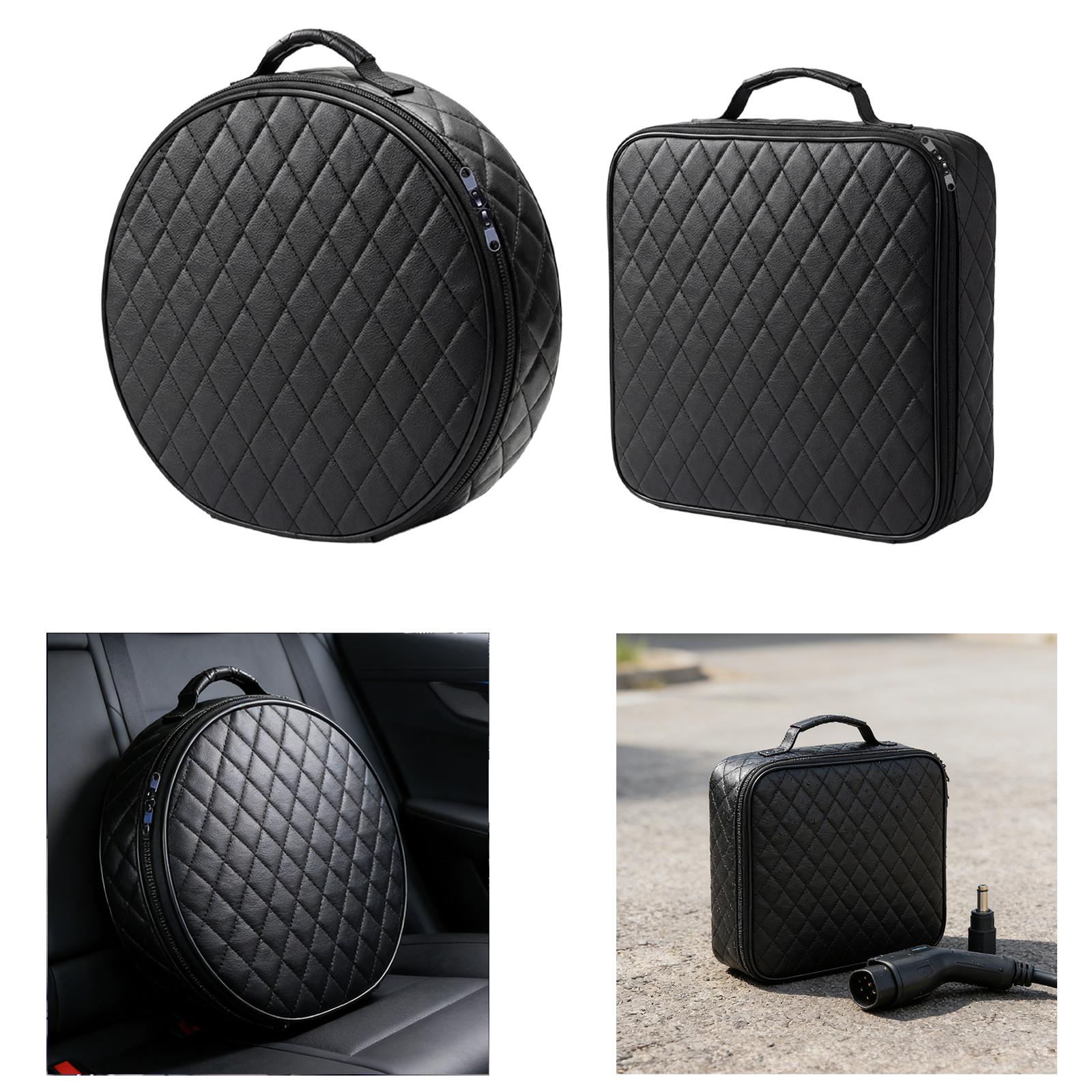 Car Charging Cable Bag PU Leat - Cable Organizer Bag のレビューと価格