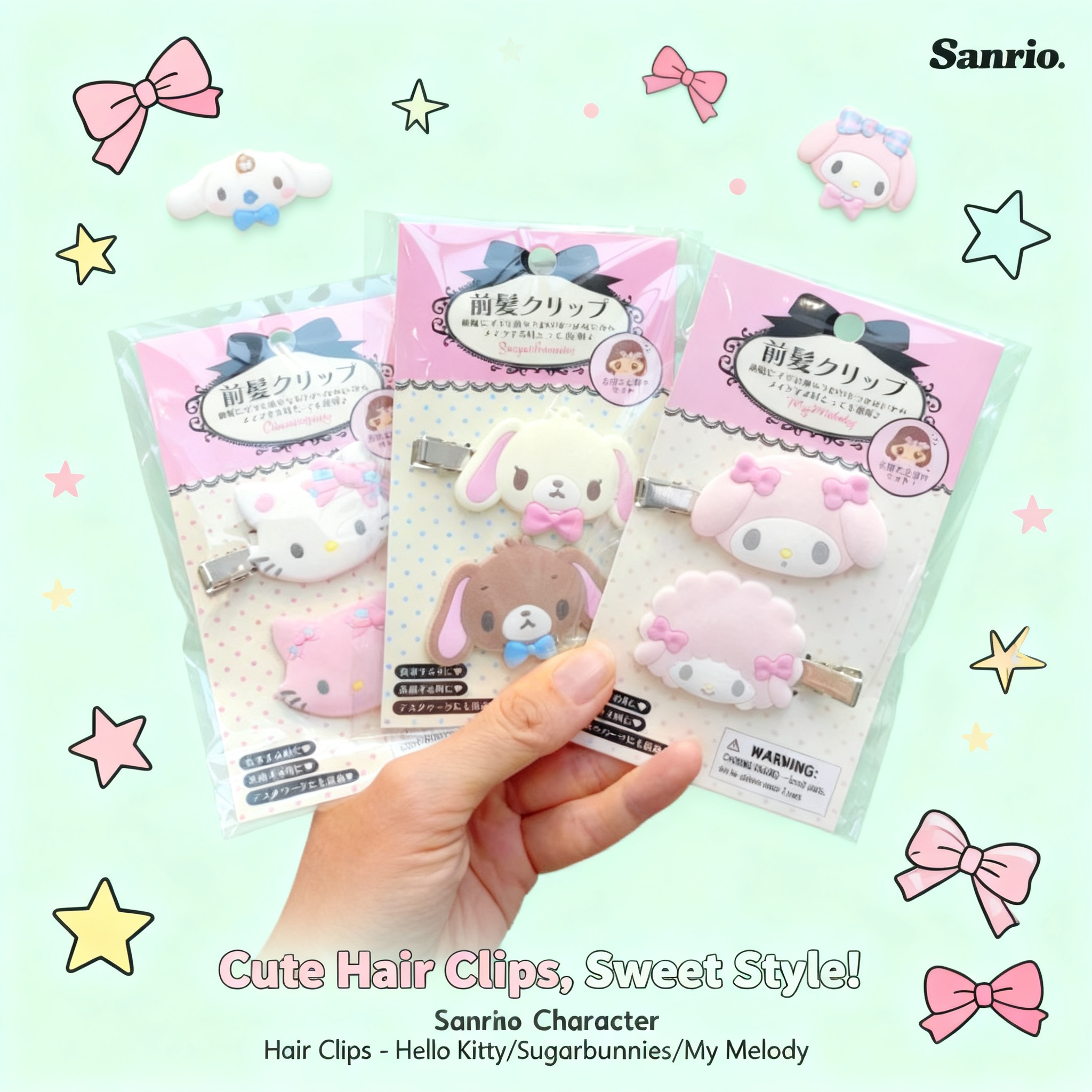 Kawaii Sugarbunnies Hairpin Ca - Tech Hair Accessories のレビューと価格