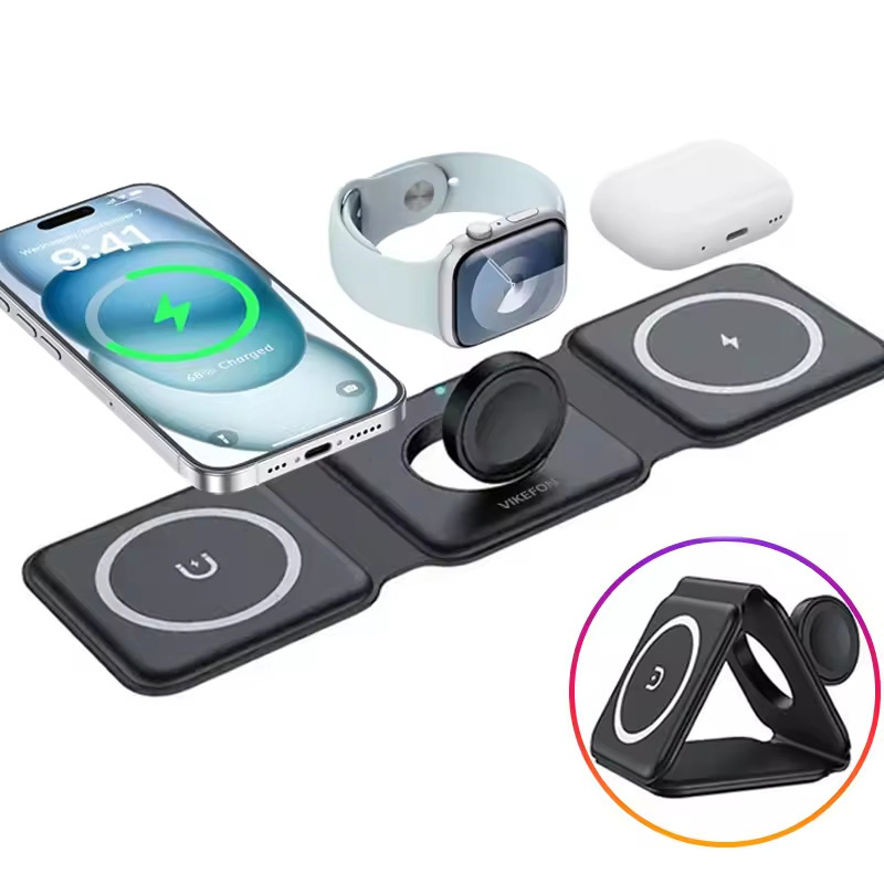 3-in-1 Magnetic Folding Wirele - Wireless Charger 3 In 1 のレビューと価格