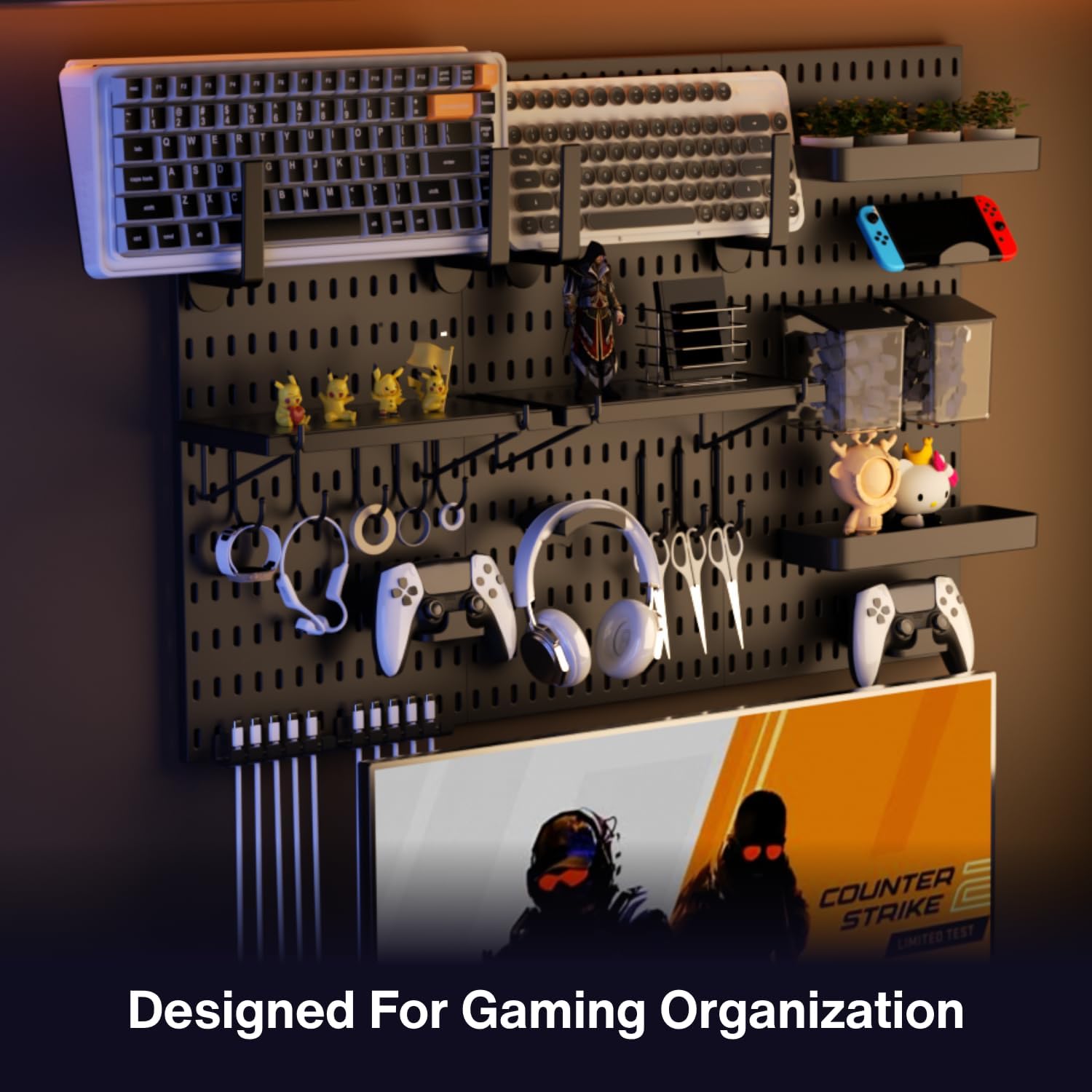 33x22 Inch Black Peg Board Org - Tech Accessories Board のレビューと価格