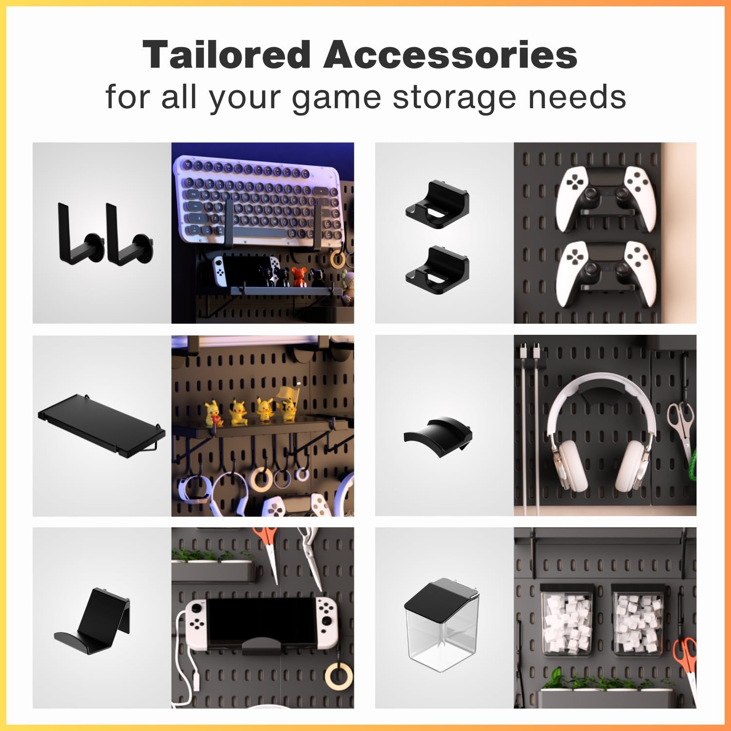 33x22 Inch Black Peg Board Org - Tech Accessories Board のレビューと価格