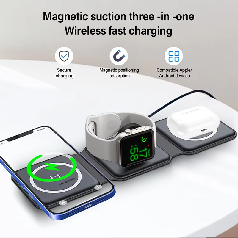 Universal Qi2 Magnetic Foldabl - Wireless Charger 3 In 1 のレビューと価格