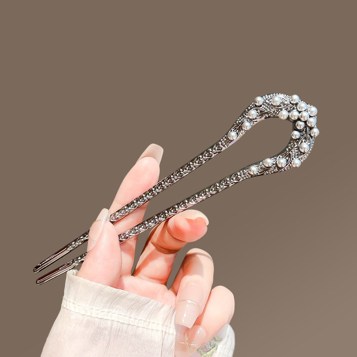 New Pearl U Shaped Hairpin For - Tech Accessories For Women のレビューと価格