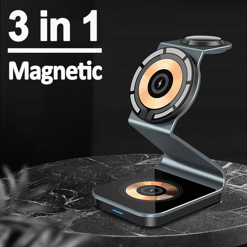 3 in 1 Transparent Magnetic Wi - Wireless Charger 3 In 1 のレビューと価格
