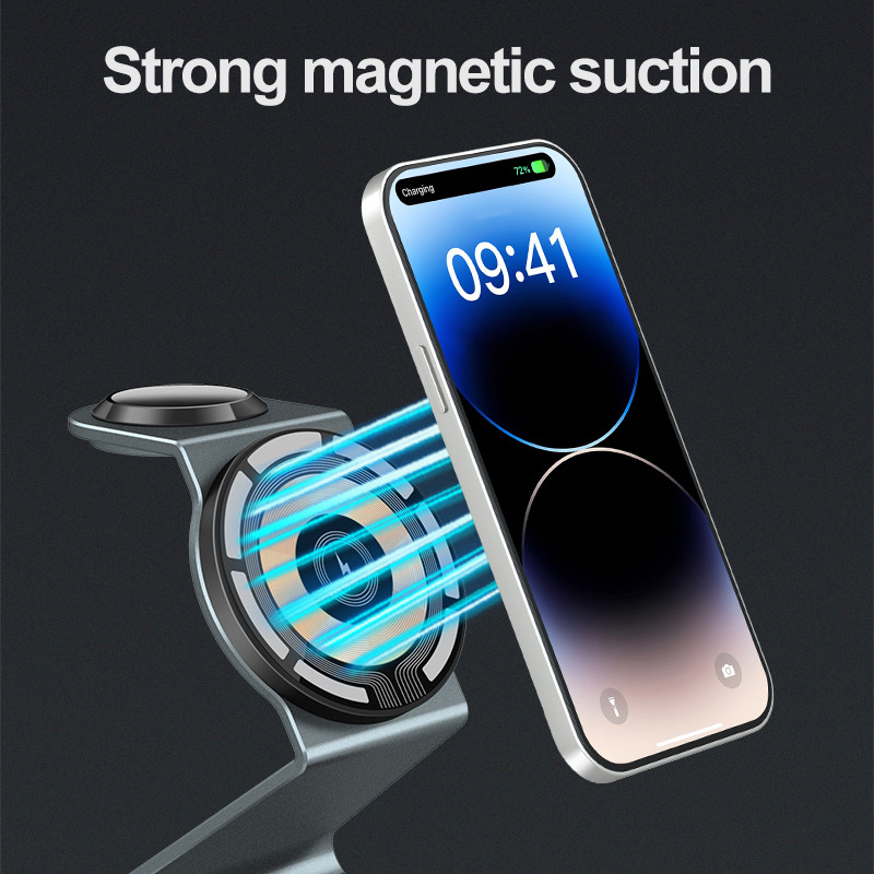 3 in 1 Transparent Magnetic Wi - Wireless Charger 3 In 1 のレビューと価格