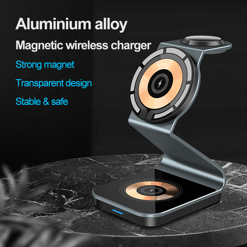 3 in 1 Transparent Magnetic Wi - Wireless Charger 3 In 1 のレビューと価格
