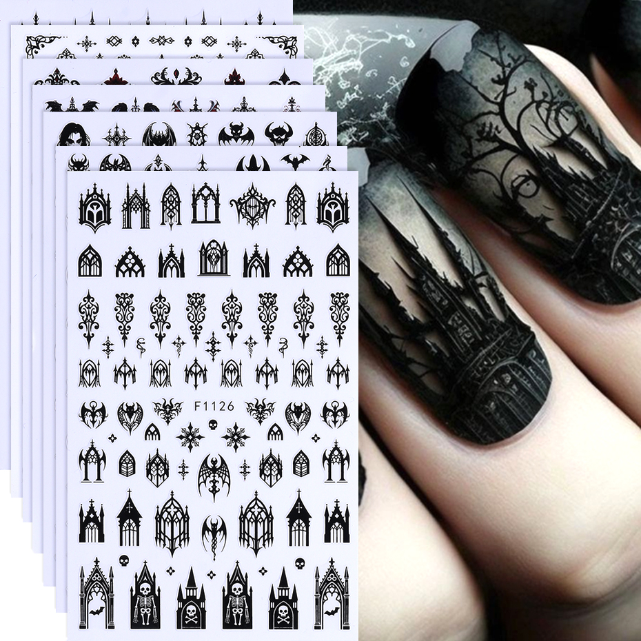 7/8pcs 3D Gothic Black Hallowe - Y2K Tech Accessories のレビューと価格