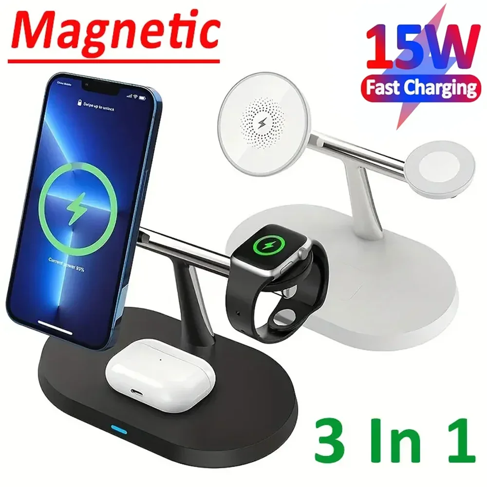 Magnetic Wireless Charger Stan - Wireless Charger 3 In 1 のレビューと価格
