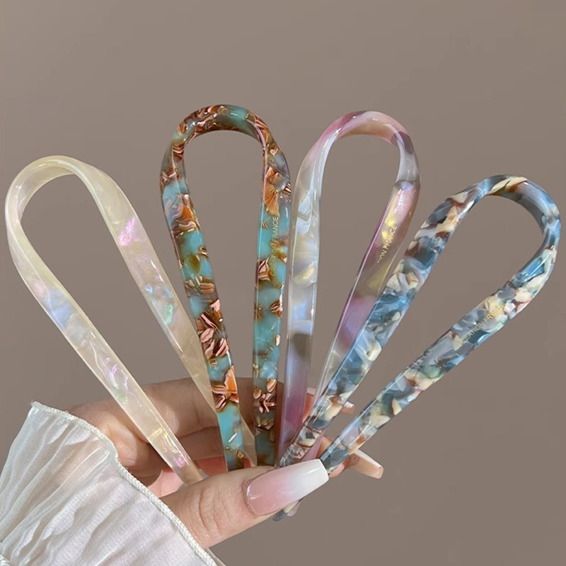 U-Shaped Hair Sticks Acetate A - Tech Accessories For Women のレビューと価格
