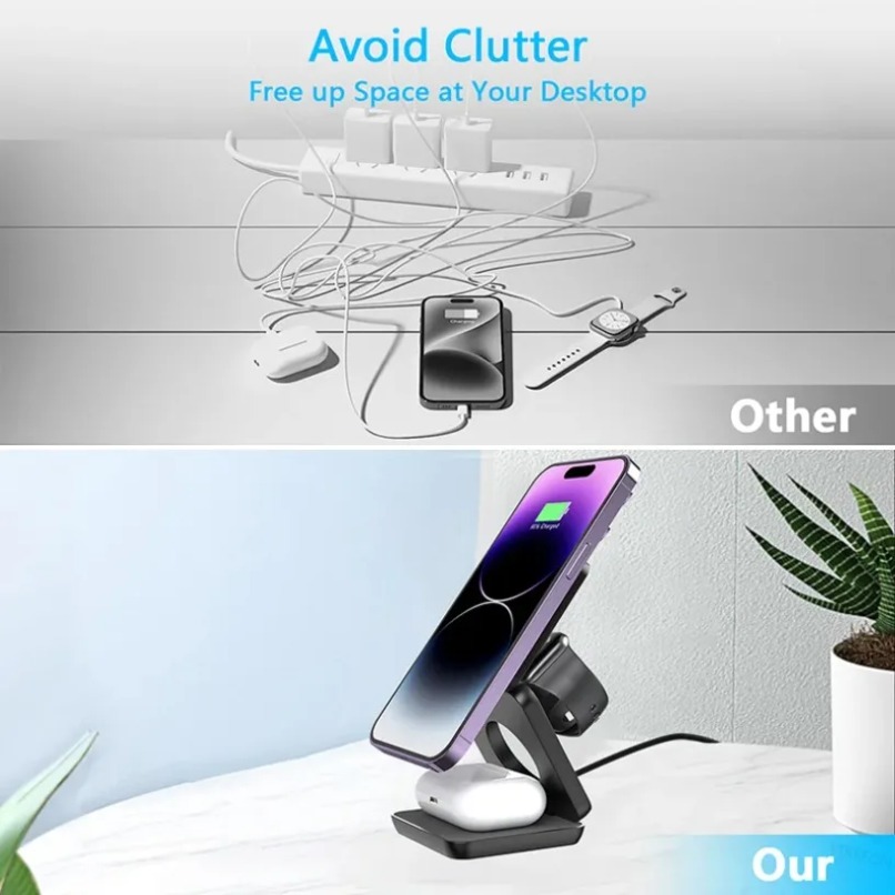 3 in 1 Foldable Magnetic Wirel - Wireless Charger 3 In 1 のレビューと価格