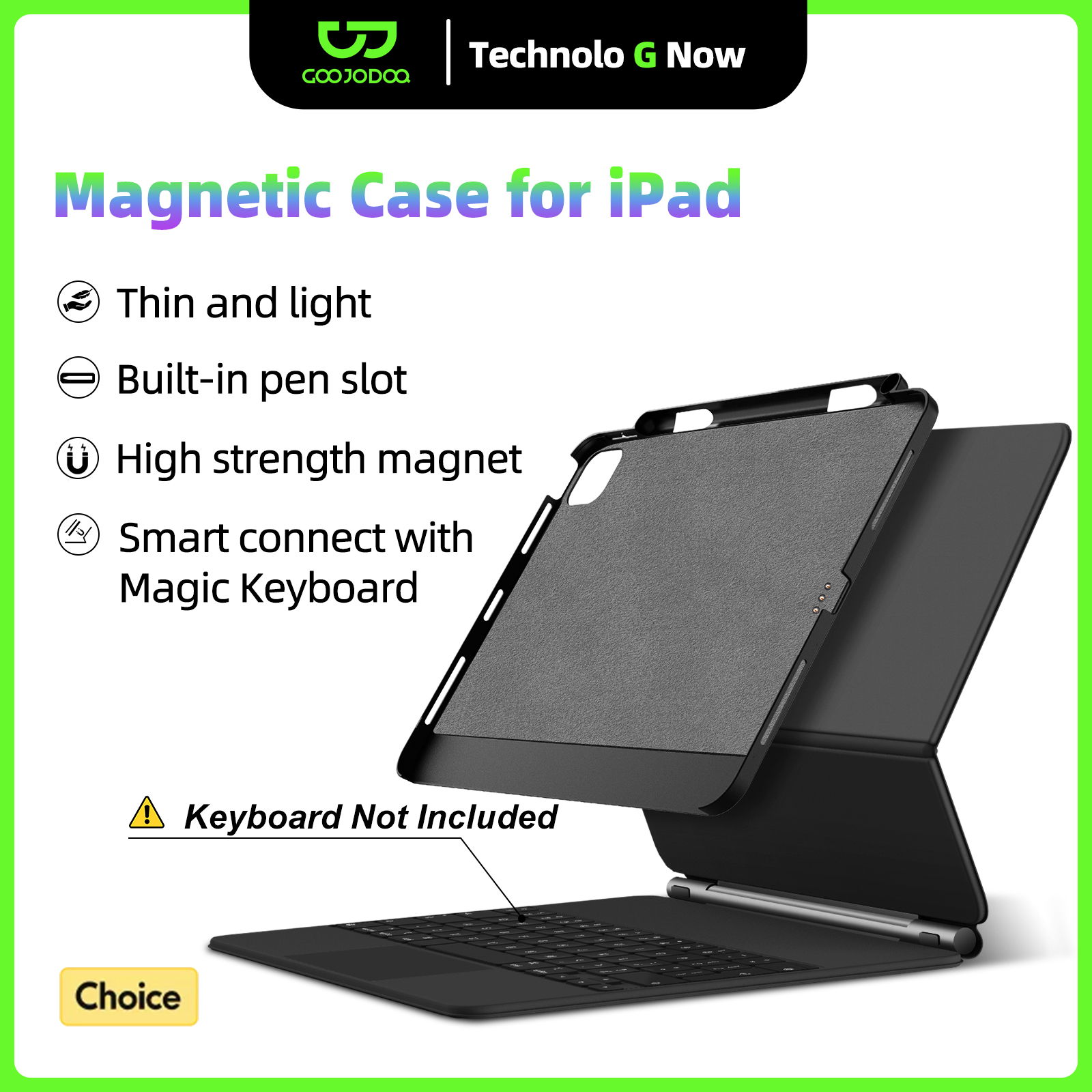 GOOJODOQ Magnetic Case for iPa - Pen Holder Magnetic のレビューと価格