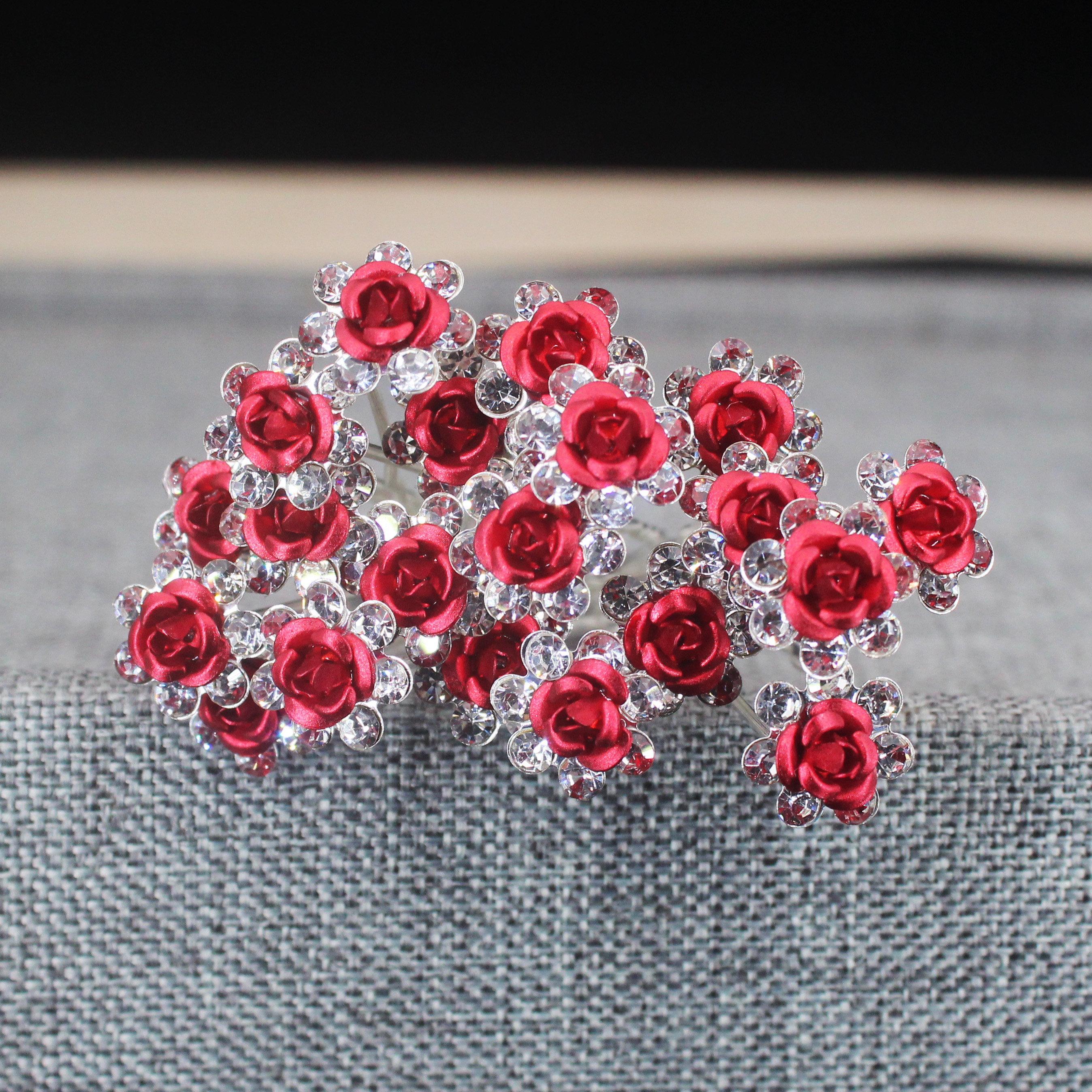 20PCS Rose Flower Rhinestone H - Tech Accessories For Women のレビューと価格