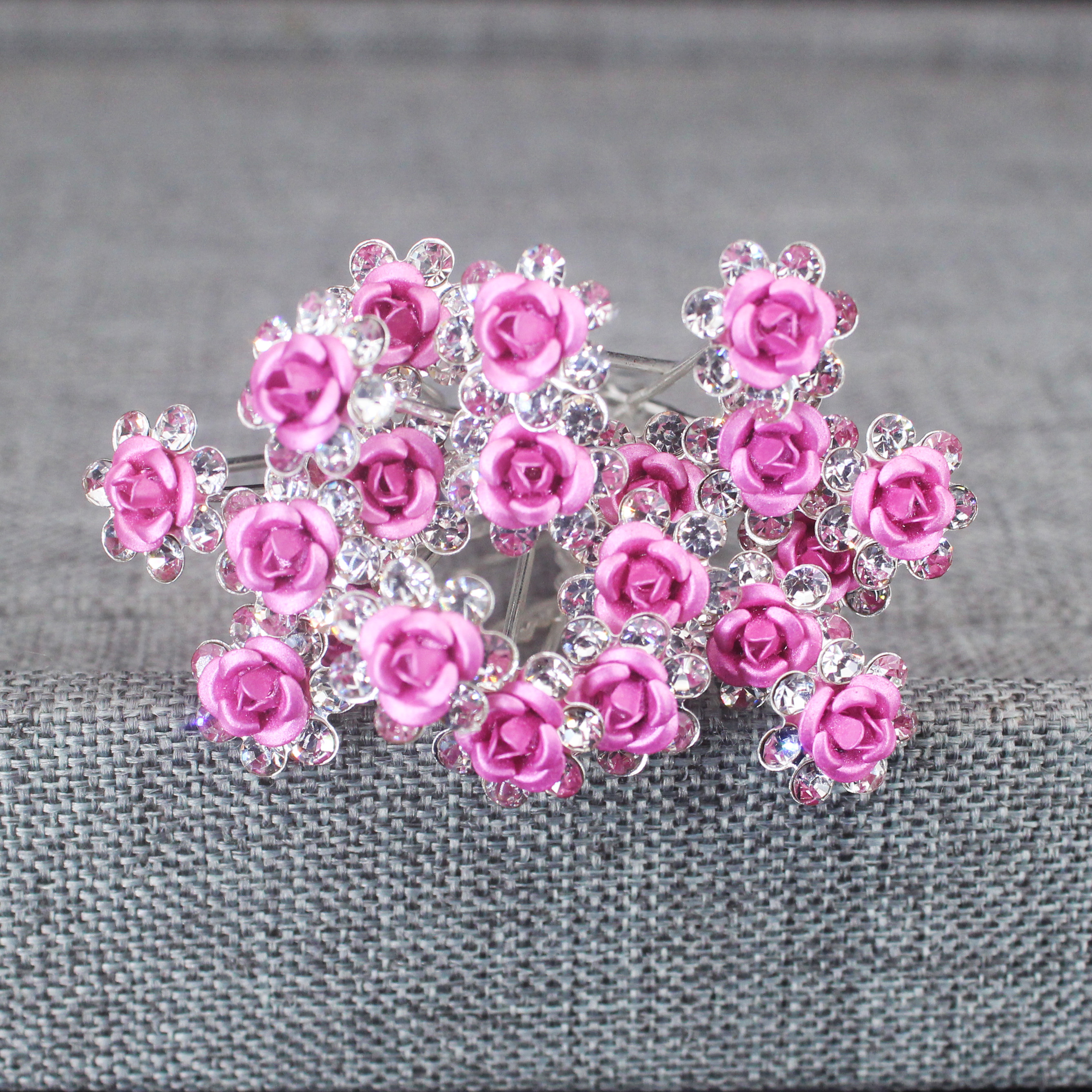 20PCS Rose Flower Rhinestone H - Tech Accessories For Women のレビューと価格